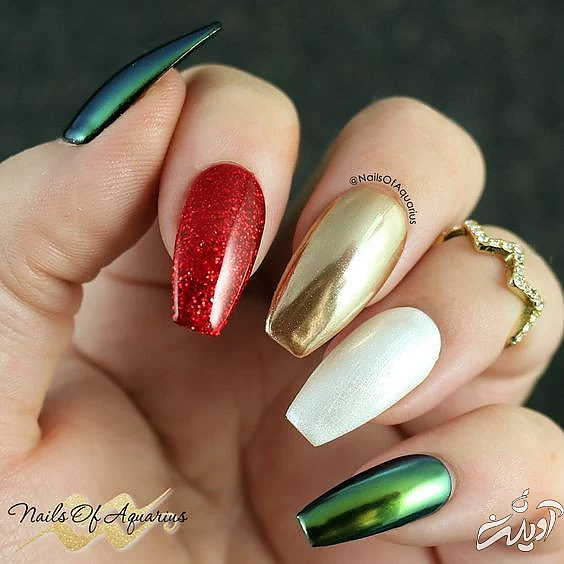 مدل ناخن شب یلدا ساده و شیک